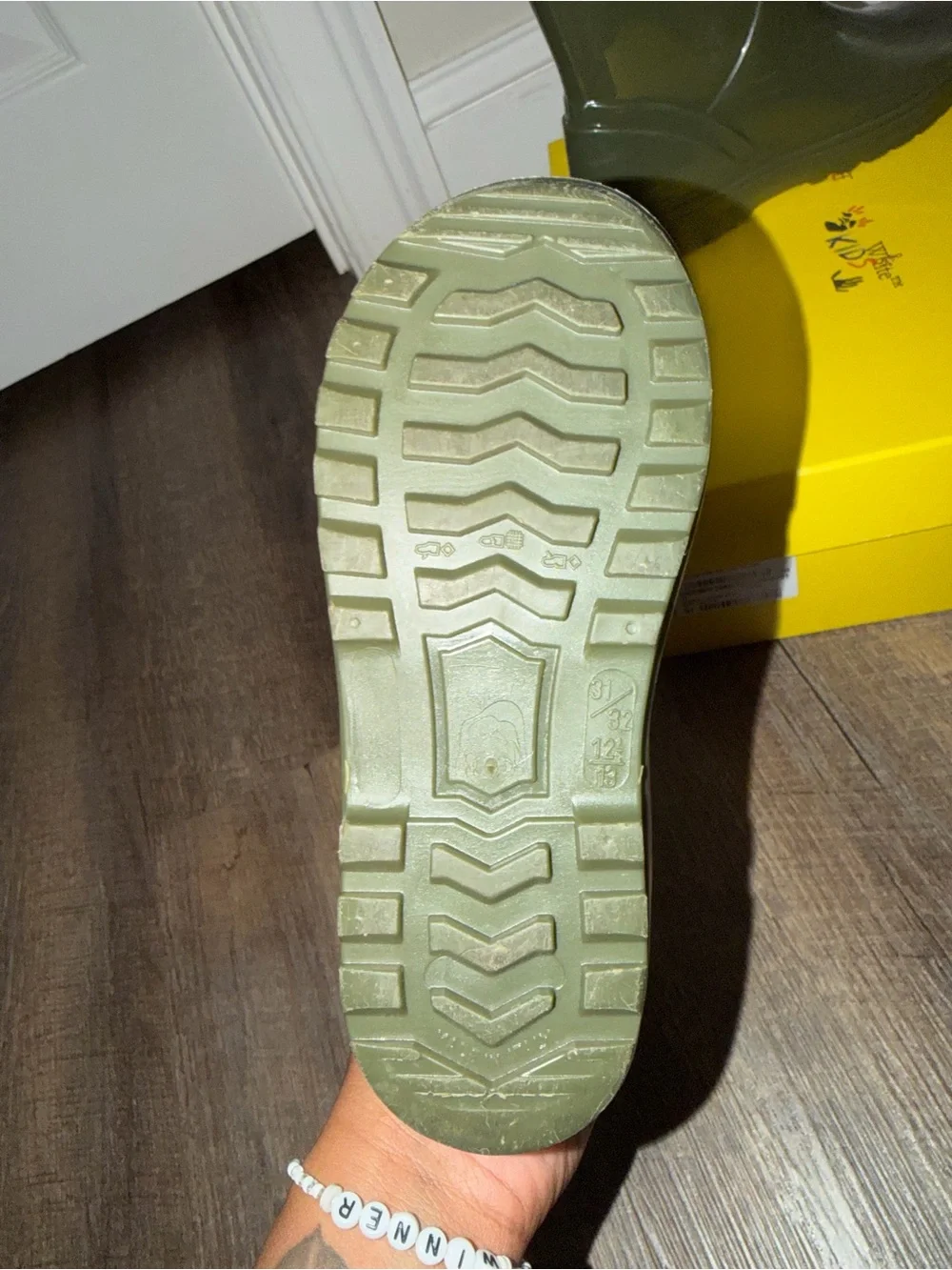 Olive Green Rain Boots “OFF-WHITE”